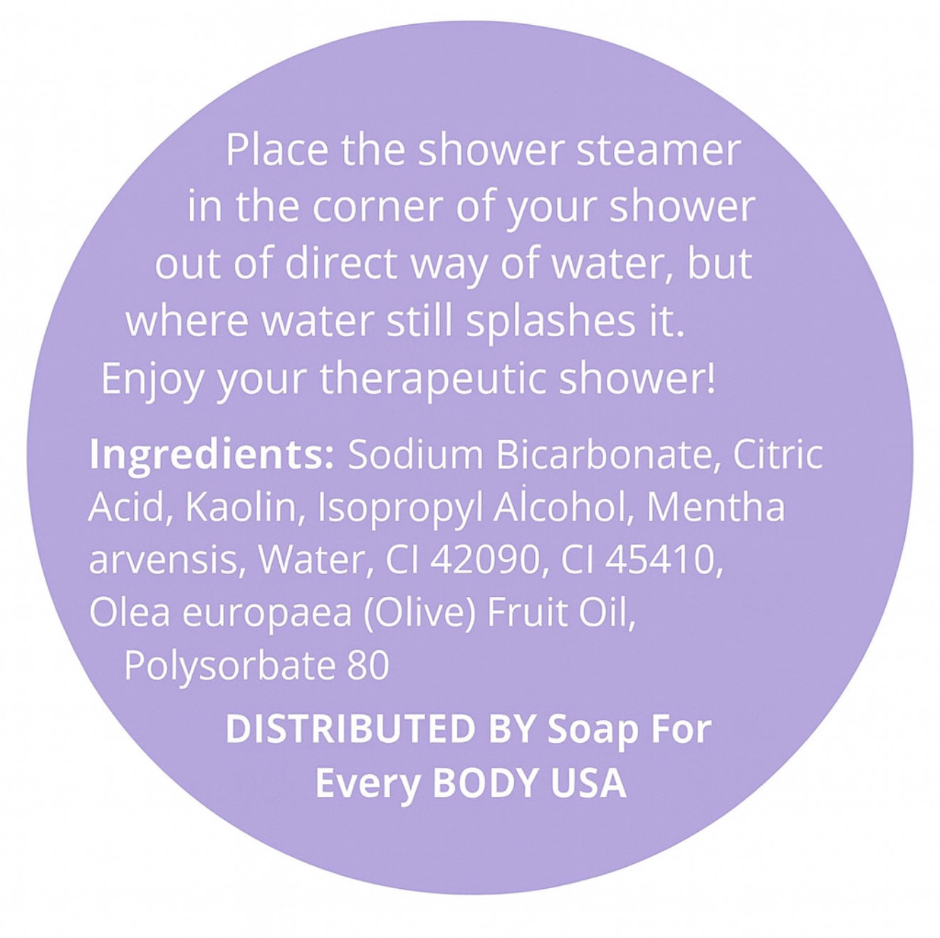 Shower Steamer · Lavender Spa · 3.5oz