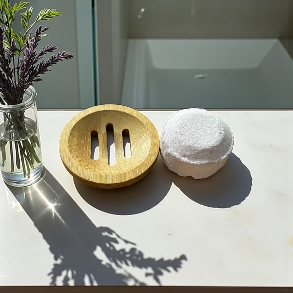 Shower Steamer Set · 1 Steamer 3.5oz + Bamboo Dish