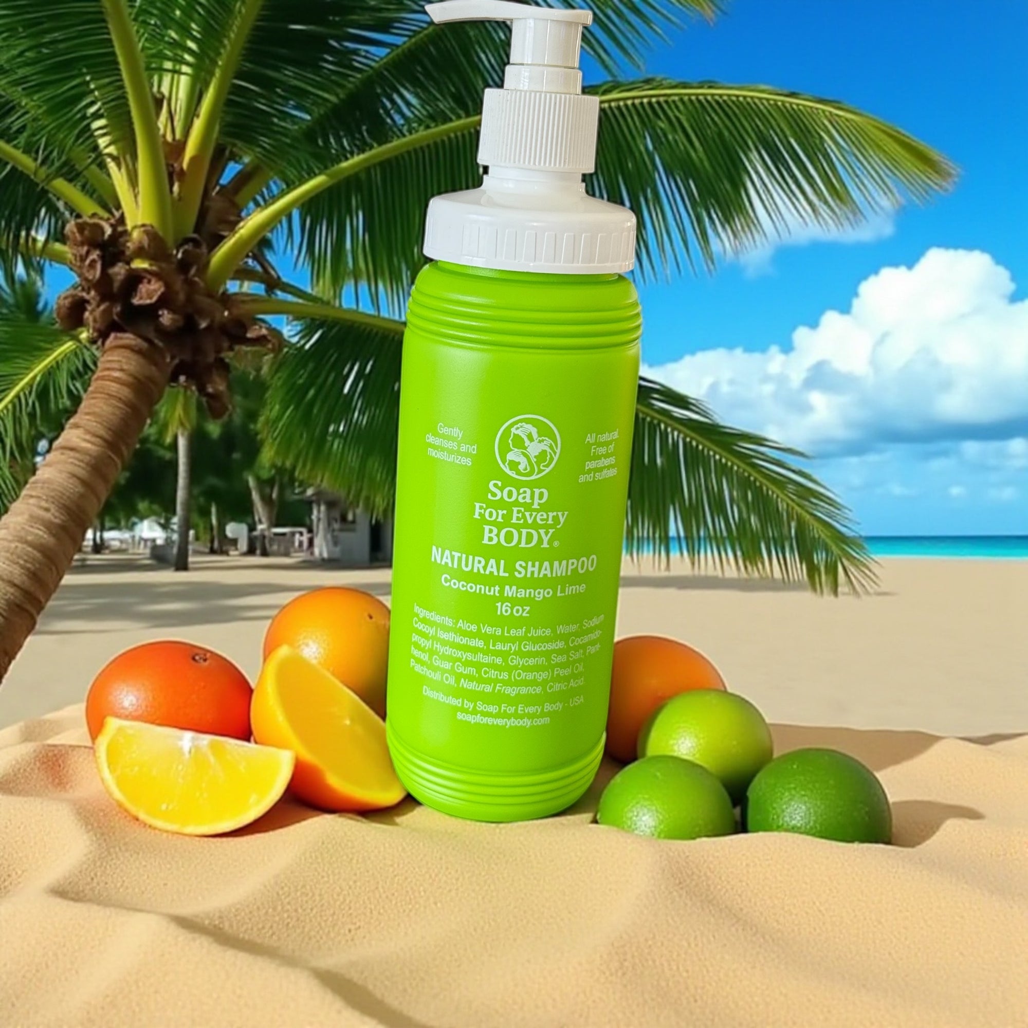 Coconut Mango Lime Natural Shampoo · 16oz