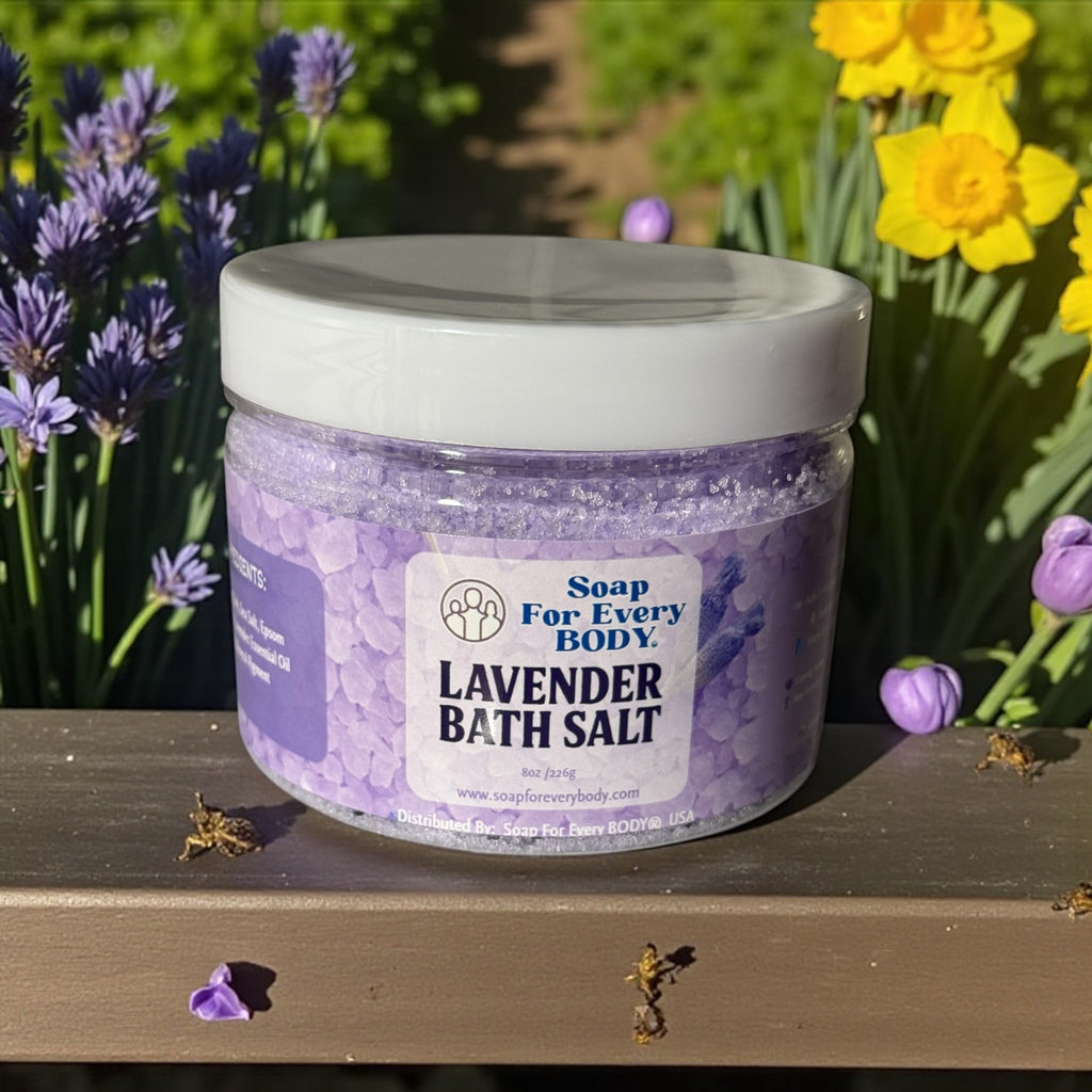 Lavender Bath Salt with Scoop · 8oz