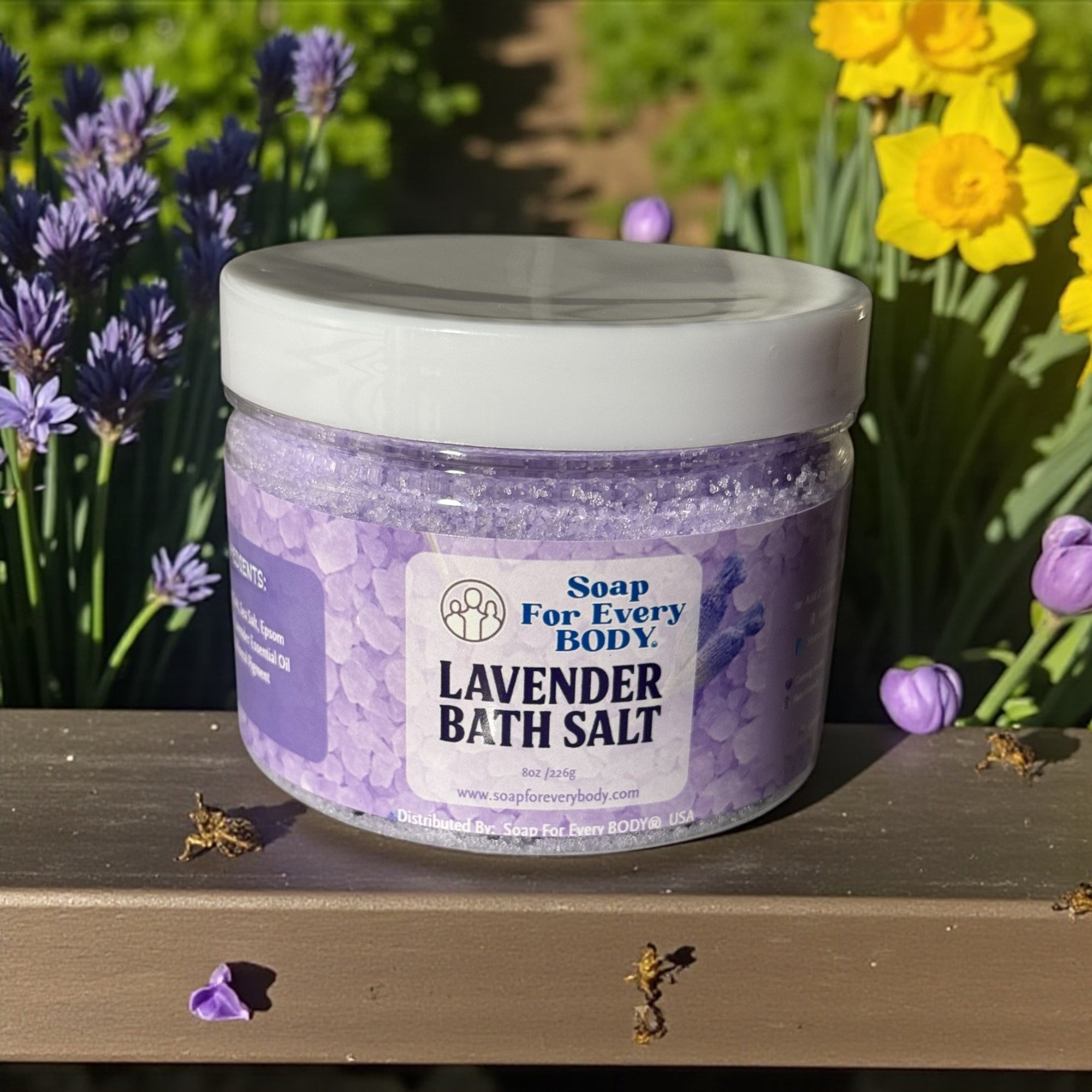 Lavender Bath Salt with Scoop · 8oz