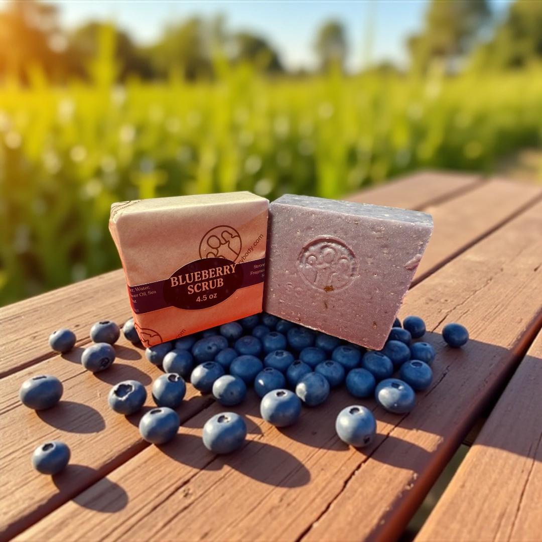 Blueberry Scrub Soap Bar · 4.5oz